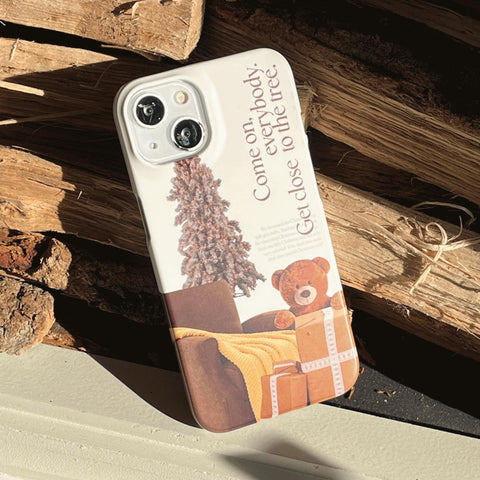 [Mademoment] Tree Bear Lettering Design Phone Case