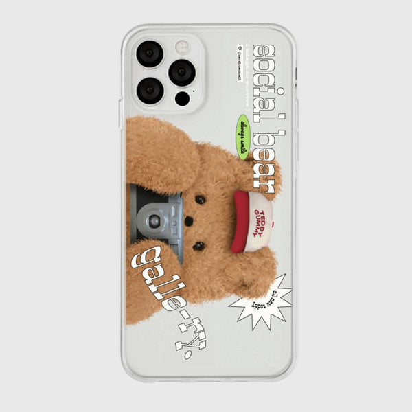 [THENINEMALL] 포토 테디 갤러리 Clear Phone Case (3 types)