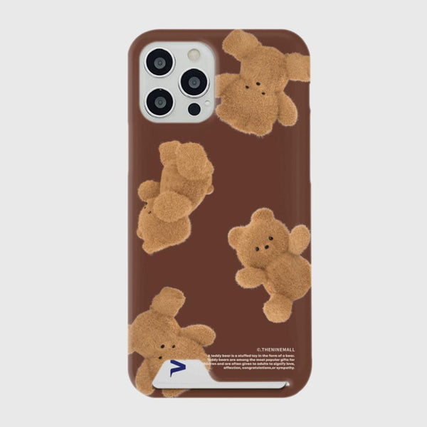 [THENINEMALL] Pattern Gummy Tumbling Hard Phone Case (2 types)