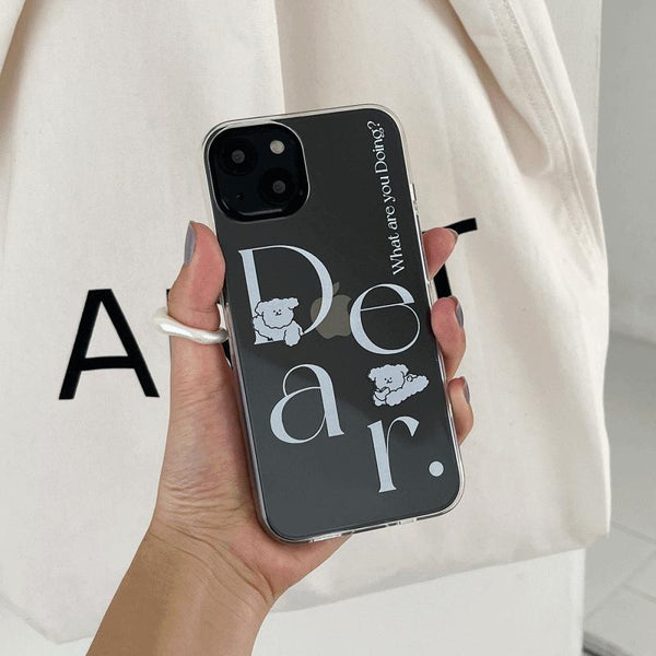 [Mademoment] Dear Molly Lettering Design Clear Phone Case (4 Types)