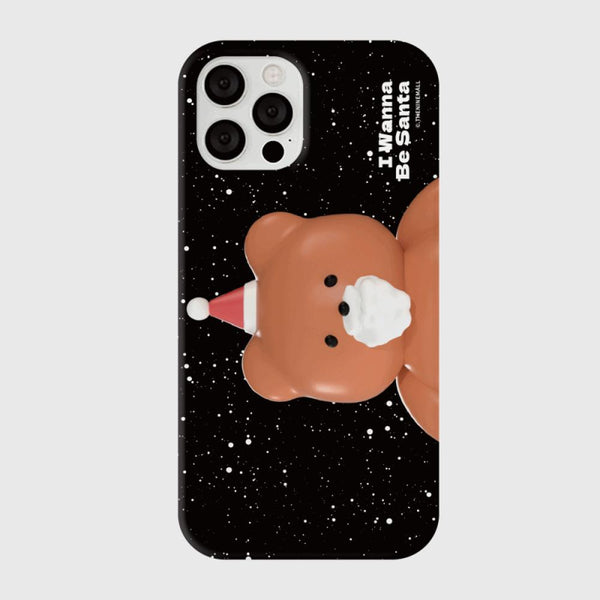 [THENINEMALL] Gummy Wannabe Santa Hard Phone Case (2 types)