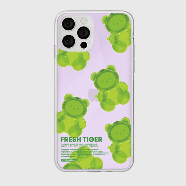 [THENINEMALL] 패턴 젤리 타이거 Mirror Phone Case