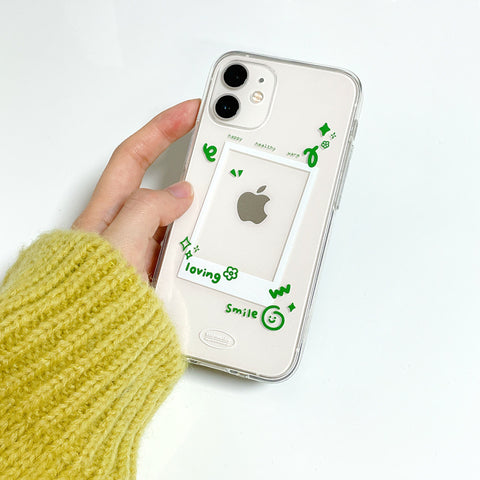 [DEEPING CASE] 스마일 폴라로이드 Jelly Case (Green)