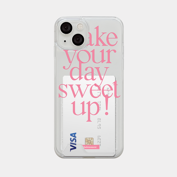 [Mademoment] Sweet Up Lettering Design Clear Phone Case (4 Types)