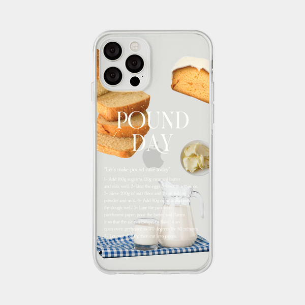 [Mademoment] Make Pound Cake Design Clear Phone Case (4 Types)