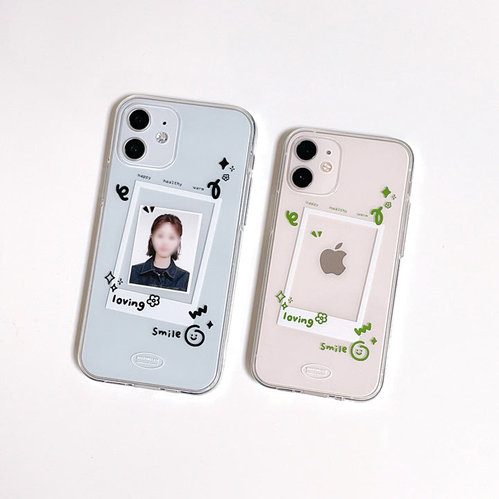 [DEEPING CASE] 스마일 폴라로이드 Jelly Case (Black)