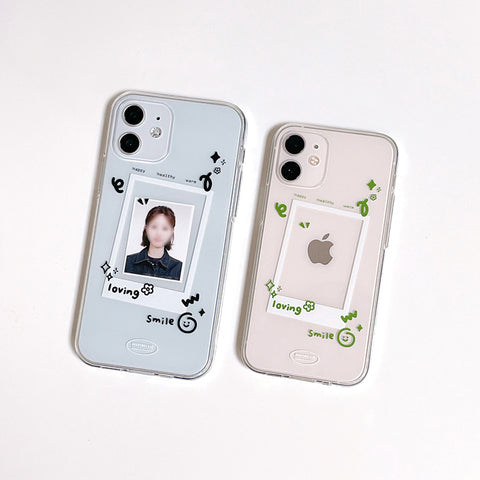 [DEEPING CASE] 스마일 폴라로이드 Jelly Case (Black)