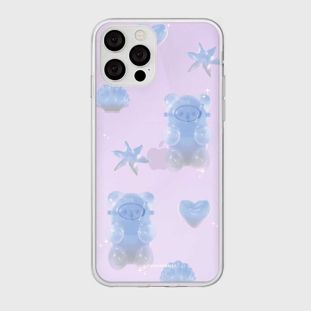 [THENINEMALL] 패턴 화이트 샌드 Mirror Phone Case