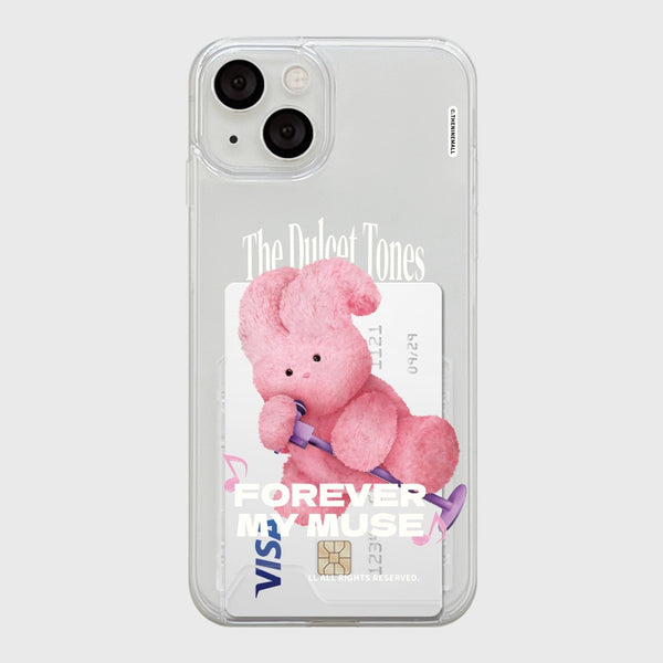 [THENINEMALL] Pink Muse Windy Clear Phone Case (3 types)