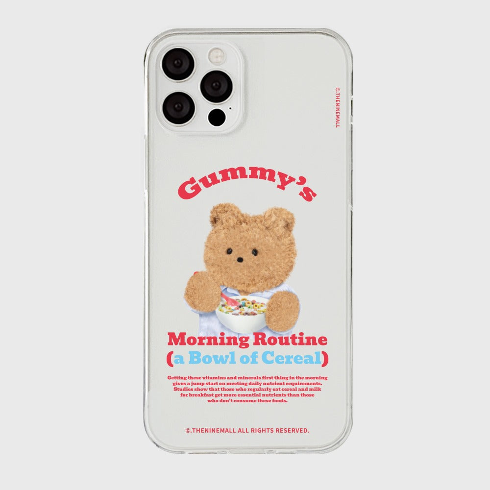 [THENINEMALL] Morning Cereal Gummy Clear Phone Case (3 types)