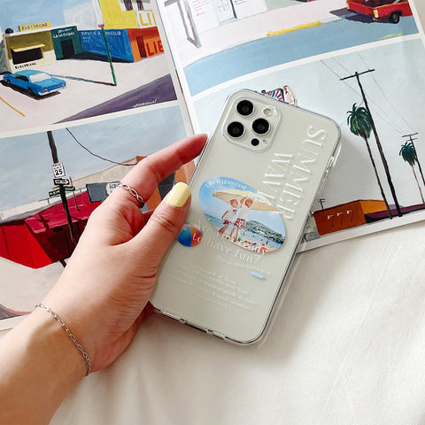 [Mademoment] 썸머웨이브 디자인 Clear Phone Case (3 Types)