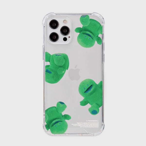 [THENINEMALL] Pattern Raptor Tumbling Clear Phone Case (3 types)