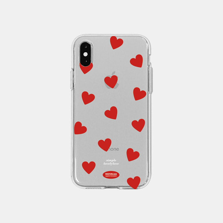 [DEEPING CASE] 스몰 하트패턴 Jelly Case (Red)