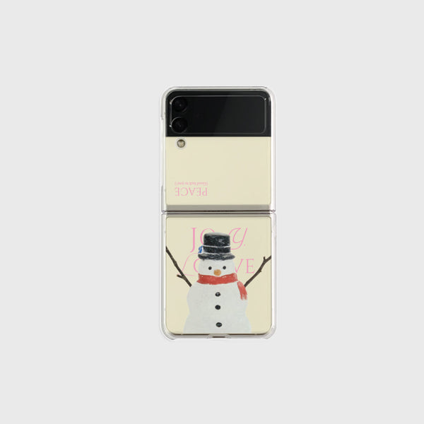 [Mademoment] Big Snowman Design Clear Phone Case (4 Types)