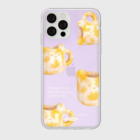 [THENINEMALL] 패턴 오렌지 포터리 Mirror Phone Case