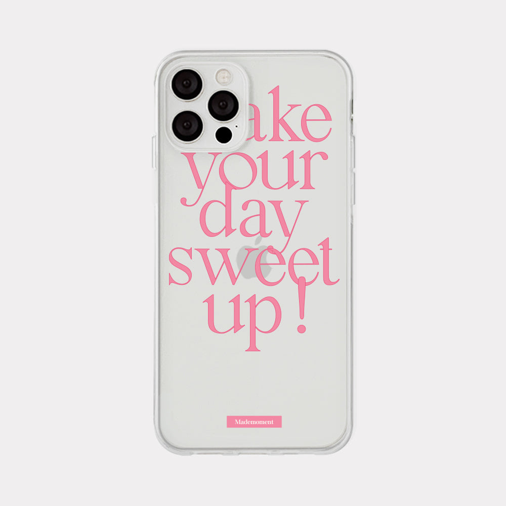 [Mademoment] Sweet Up Lettering Design Clear Phone Case (4 Types)