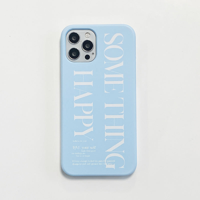 [MOMO CASE] 515 썸띵HAPPY(블루) Phone Case