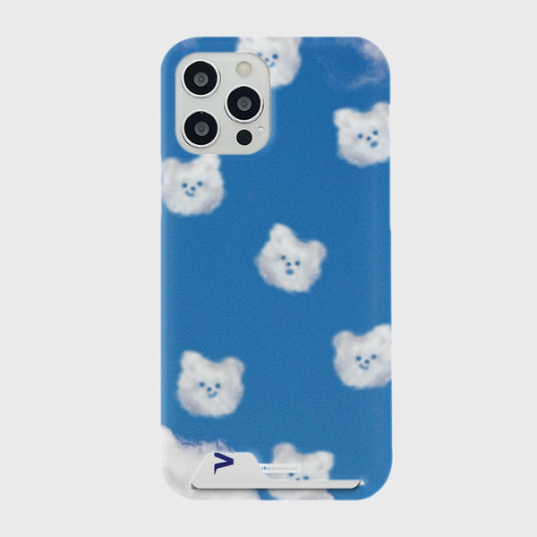 [THENINEMALL] Pattern Cloud Gummy Hard Phone Case (2 types)