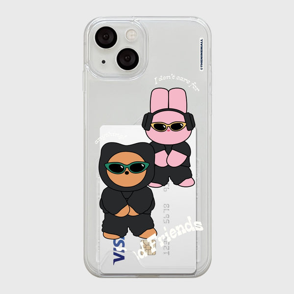 [THENINEMALL] Bad Friends Clear Phone Case (3 types)