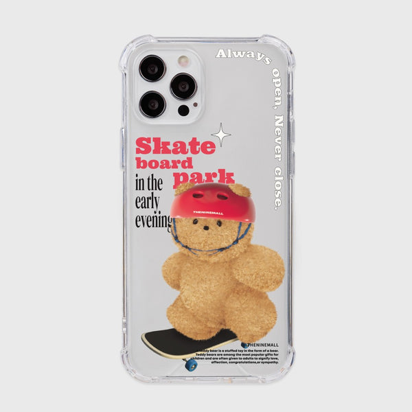 [THENINEMALL] Small Gummy Skateboarder Clear Phone Case (3 types)