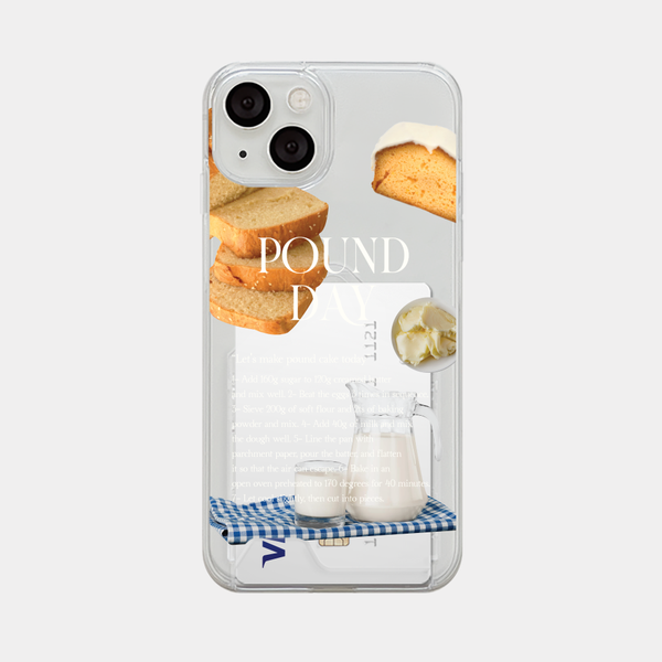 [Mademoment] Make Pound Cake Design Clear Phone Case (4 Types)