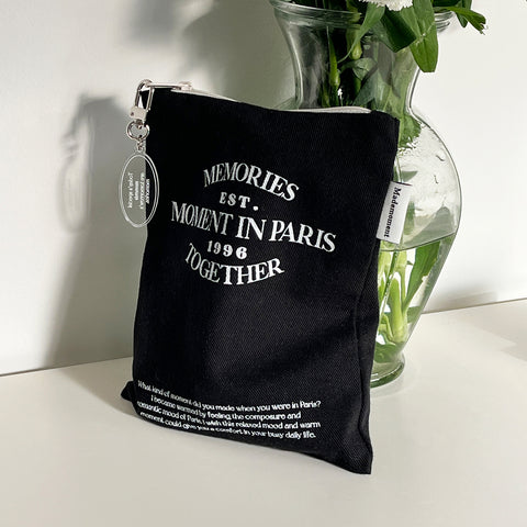[Mademoment] Paris In Moment Black Pouch