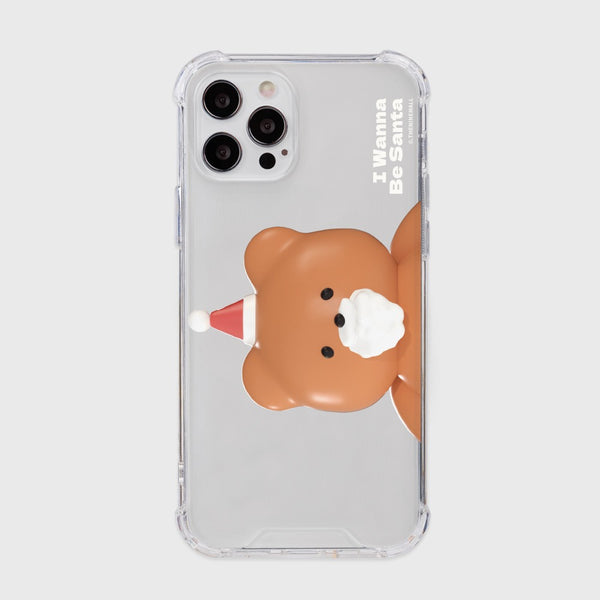 [THENINEMALL] Gummy Wannabe Santa Clear Phone Case (3 types)