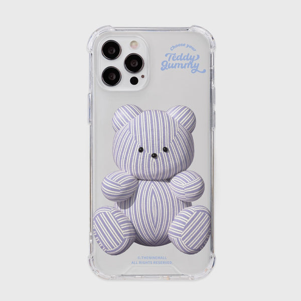 [THENINEMALL] Stripy Gummy Clear Phone Case (3 types)