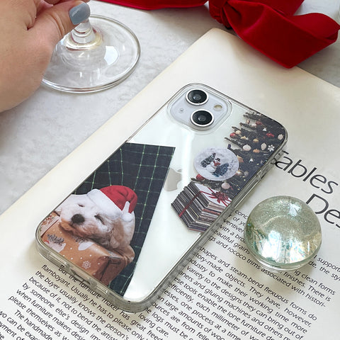 [Mademoment] Sleepy Puppy Design Clear Phone Case (4 Types)