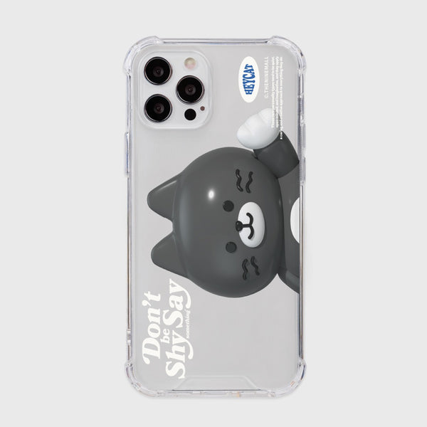 [THENINEMALL] Big Hey Cat Clear Phone Case (3 types)