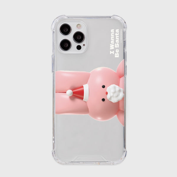 [THENINEMALL] Windy Wannabe Santa Clear Phone Case (3 types)