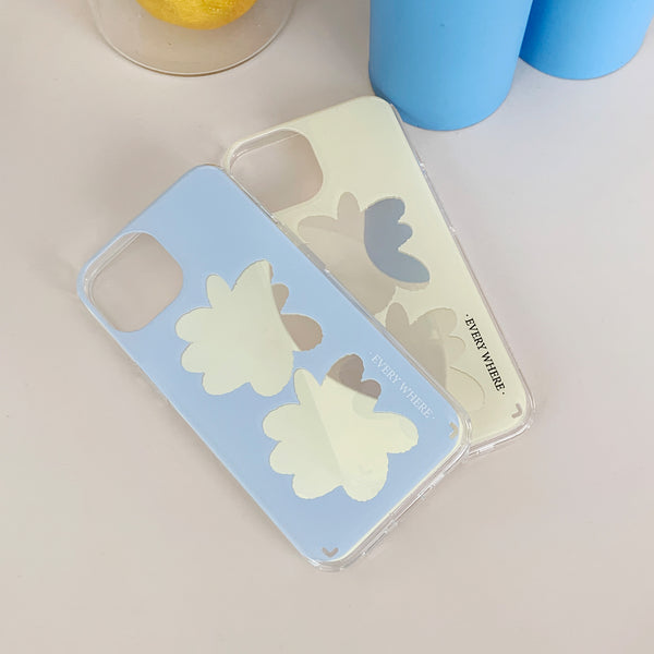 [Mademoment] 퓨어플라워 프레임 디자인 Glossy Mirror Phone Case