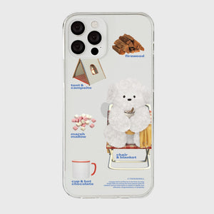 [THENINEMALL] Pattern Camping Ppokku Clear Phone Case (3 types)