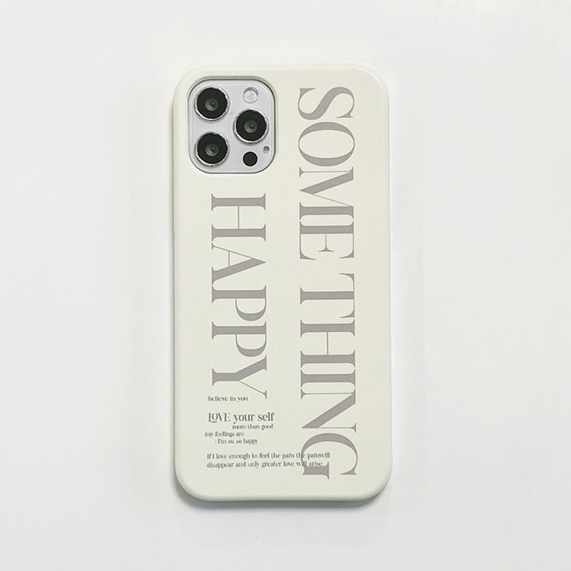 [MOMO CASE] 514 썸띵HAPPY(크림) Phone Case