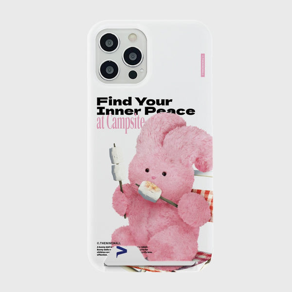 [THENINEMALL] Pink Camping Windy Hard Phone Case (2 types)