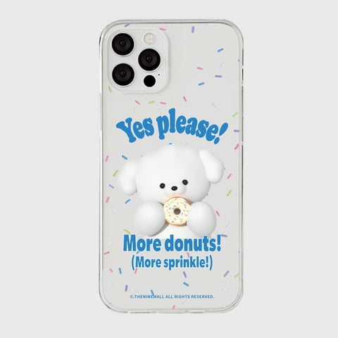 [THENINEMALL] More Donuts Ppokku Clear Phone Case (3 types)