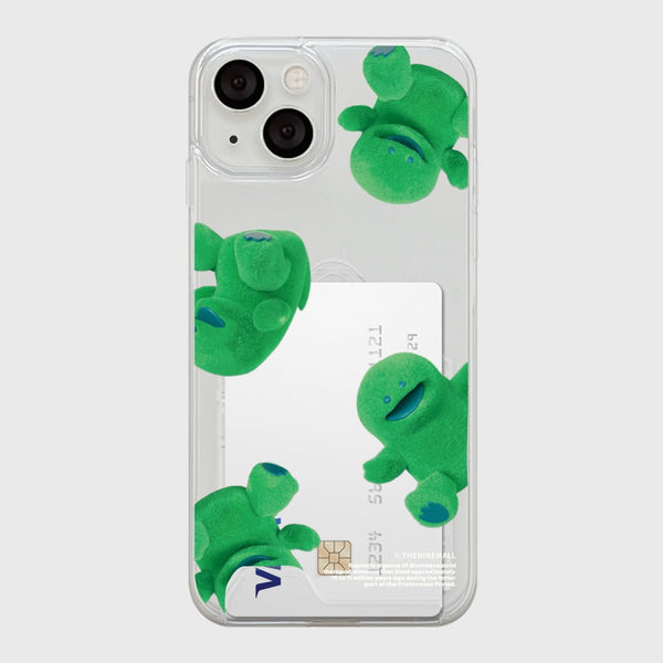 [THENINEMALL] Pattern Raptor Tumbling Clear Phone Case (3 types)