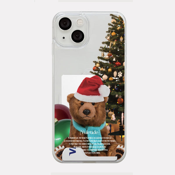 [Mademoment] Teddystmas Design Clear Phone Case (4 Types)