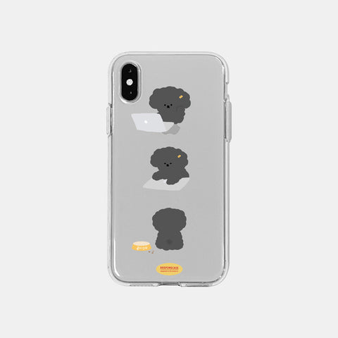 [DEEPING CASE] 일하기 싫은 콩이 Jelly Case (Black)