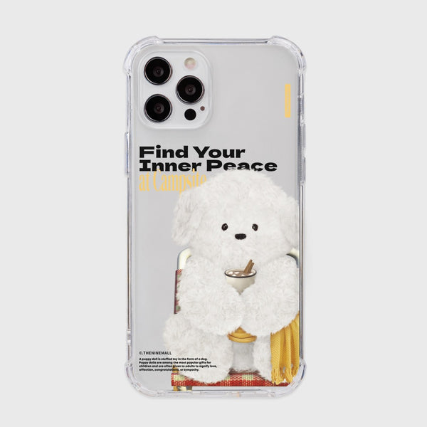 [THENINEMALL] Yellow Camping Ppokku Clear Phone Case (3 types)