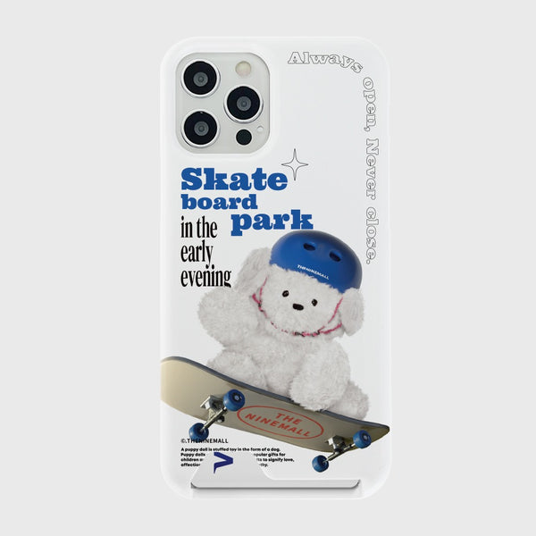 [THENINEMALL] Small Ppokku Skateboarder Hard Phone Case (2 types)