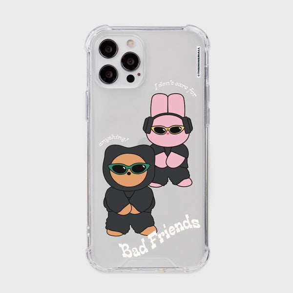 [THENINEMALL] Bad Friends Clear Phone Case (3 types)