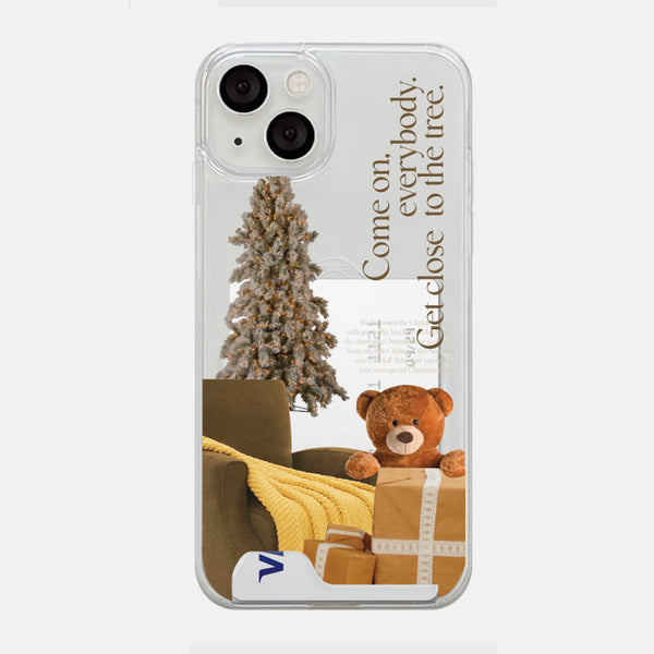 [Mademoment] Tree Bear Lettering Design Clear Phone Case (4 Types)