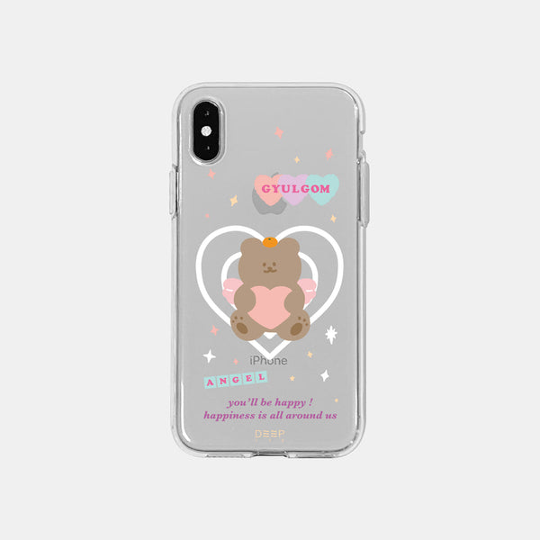 [DEEPING CASE] 반짝 하트 귤곰 Jelly Case (Pink)