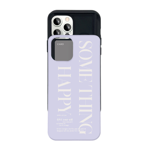 [MOMO CASE] 516 썸띵HAPPY(라이트퍼플) Phone Case