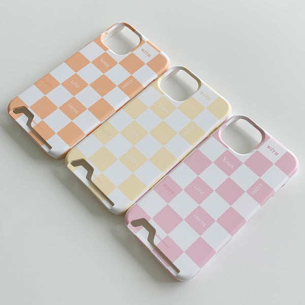 [Mademoment] Happy Life Pattern Design Phone Case