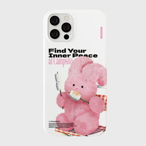 [THENINEMALL] Pink Camping Windy Hard Phone Case (2 types)