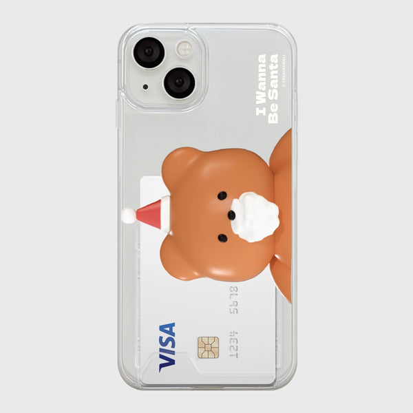 [THENINEMALL] Gummy Wannabe Santa Clear Phone Case (3 types)