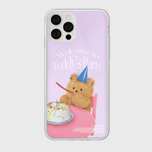 [THENINEMALL] 웰컴 파티 테디 Mirror Phone Case