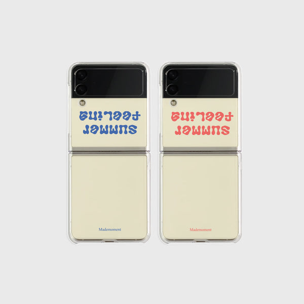 [Mademoment] Summer Feeling Lettering Design Clear Phone Case (4 Types)